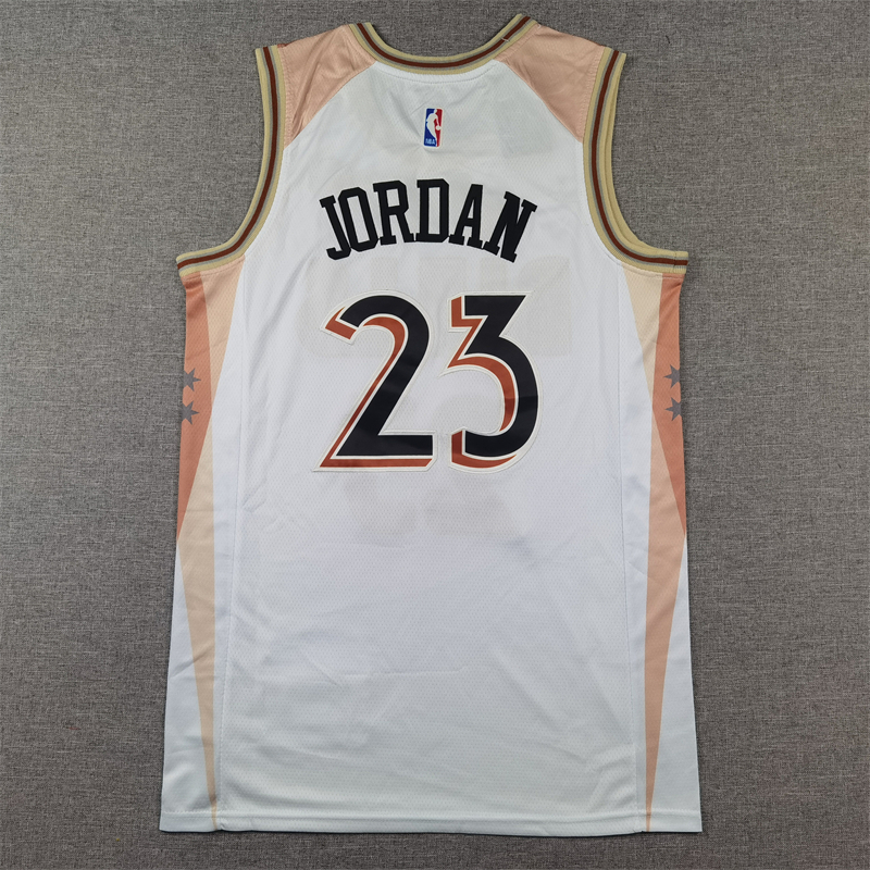 Men Chicago Bulls #23 Jordan white  2024 2025 NBA jersey 